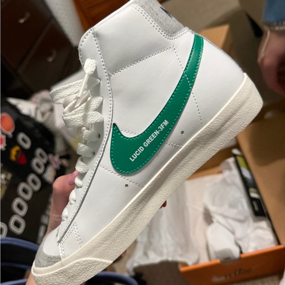 Nike White and Blue High-Tops - Picture 2 of 6